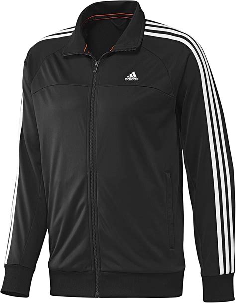 adidas jacke herren schwarz mit schwarzen streifen|Schwarze Trainingsjacken .